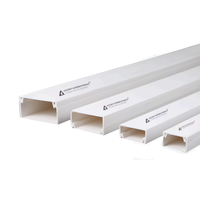 Goulotte carrée en PVC pour câbles électriques, fixation murale, pour installation de câblage au bureau et à domicile