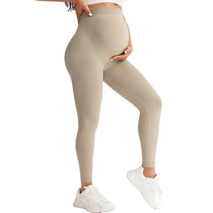 Leggings de Yoga Ecológicos para Mujer Embarazada, Sin Costuras, Control de Abdomen, Cintura Alta, Elásticos en Cuatro Direcciones - Product Image 2