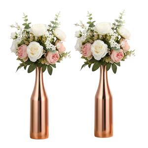 Jarrón de mesa hecho a mano de aluminio martillado dorado, jarrón de metal en forma de lágrima para decoración del hogar, jarrón para exhibir flores, mejor precio. - Product Image 6