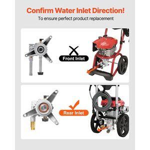 Kit Pompa Idropulitrice a Pressione Verticale 2400 PSI 2.5 GPM di Ricambio con Accessori e Tubo Sifone per Pulizia ad Alta Pressione - Product Image 3