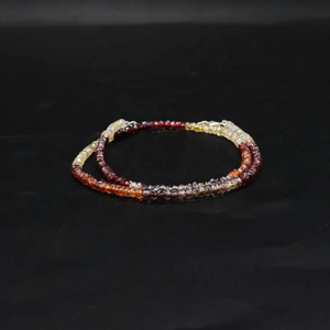 สร้อยคอไพลิน rondelle เหลี่ยมเพชรพลอยธรรมชาติขนาด3.5มม. สำหรับทำเครื่องประดับ - Product Image 1