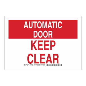Panneau de signalisation automatique pour porte en PVC Brady - Panneau de signalisation imprimé UV pour la sécurité des entrées de lieu de travail - Product Image 2