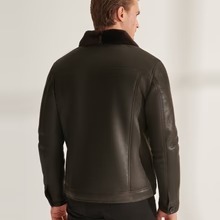 Premium Custom Camouflage Formal Aviator Leather <b>Jacket</b> Unisex Vintage <b>Pilot</b> Flight Coat Spring Outerwear Front Sample Service - Product Image 3