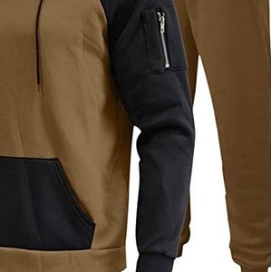 Survêtement d'hiver décontracté à capuche 2026 en polyester/coton respirant et écologique, avec broderie imprimée, design 2-en-1, poids lourd - Product Image 5