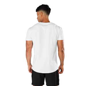 Chemise à manches courtes blanche pour homme, confortable, élégante, en coton de qualité supérieure, pour la salle de sport, vêtements décontractés, vente en gros - Product Image 3