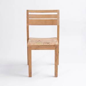 Etna Teak Stacking Garden Chair Modern Design Straight Leg Outdoor Furniture Durable Waterproof Eco-Friendly Living Room Kitchen - Product Image 1