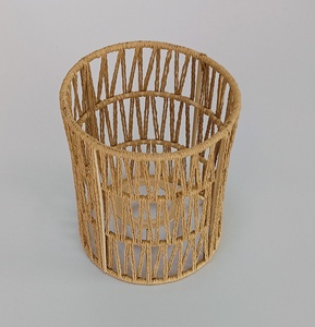 Best Design Cylinder Raffia Cylinder <b>Drum</b> Lampshades for Pendant Chandeliers with E27 Fittings in customized iron wire for hotel - Product Image 2