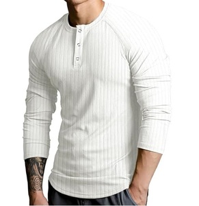 Camisetas Térmicas de Manga Larga para Hombre, Transpirables, de Buena Calidad, Precio al por Mayor, Camisetas Térmicas de Punto Waffle para Hombre, Servicio OEM - Product Image 2