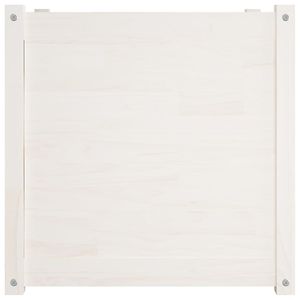 Ensemble de 2 jardinières en bois de pin massif blanc 23,6x23,6x23,6 pouces Pots et jardinières à fleurs - Product Image 5