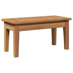 Banc de jardin en teck massif 2 places gris et marron pour terrasse - Product Image 6