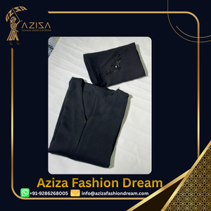 Abaya noire pour femmes musulmanes, robe longue à manches longues, ample, unie, formelle, pour tous les jours - Product Image 3