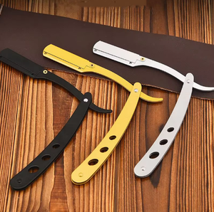 Navaja de Afeitar Profesional de Acero Inoxidable con Mango de Madera, Afeitadora Manual para Barba, Personalizable para Hombres - Product Image 4