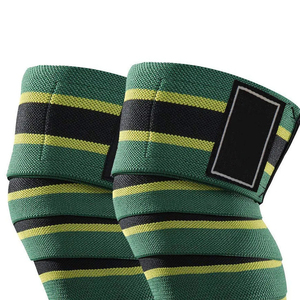 Green Black Neoprene Compression Knee Pads Breathable Quick Dry Hook & Loop Closure Unisex Sports Protection All Seasons - Product Image 6