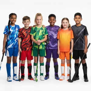 Ensemble d'uniformes de hockey sur gazon personnalisés pour femmes, hommes et jeunes – Maillot et short en polyester respirant avec sublimation personnalisée - Product Image 6