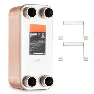 Scambiatore di calore a piastre brasate 5 x 12 pollici, 50 piastre in rame/acciaio inossidabile 316L, nuovo scambiatore acqua-acqua per riscaldamento olio - Product Image 1