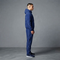 Ensemble de survêtement sportif pour homme personnalisé en nylon mi-lourd avec sweat à capuche et pantalon de jogging, séchage rapide et écologique
