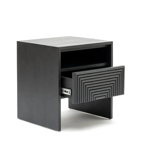 Mesa de Noche Moderna Hecha a Mano de Madera Maciza con Cajón de Almacenamiento Plegable para Dormitorio, Muebles para el Hogar, Uso Hospitalario - Product Image 4