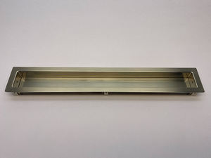 Tirador de cajón, puerta corredera empotrada, manija de gabinete oscura oculta de níquel cepillado - Product Image 3