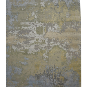 Tapis artisanal Pahadiya en laine nuageuse, tapis texturé abstrait de qualité supérieure à poils ras pour salons modernes - Product Image 6