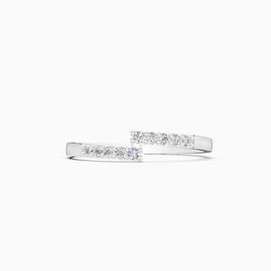 Bague de fiançailles pour femme en platine fine plaquée or 18 carats avec diamants naturels taille marquise couleur G certifiée IGI - Product Image 5