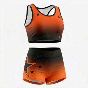 Conjunto de Top y Shorts de Animadora 2026, Cintura Elástica, Sin Mangas, Ropa de Práctica de Animadora, Ropa de Baile para Niñas, Gran Venta - Product Image 4