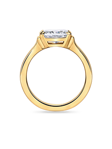 Anillo de compromiso de oro macizo de 14k con diamante de laboratorio CVD de 1 quilate, corte esmeralda, solitario, tipo Bridle, de East West - Product Image 4