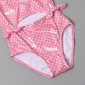 Traje de Baño Brillante para Niñas con Estampado de Conchas de Vieira, Traje de Baño Metálico de una Pieza con Lentejuelas para Bebés - Product Image 3