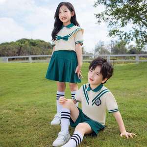 Camisetas Escolares de Algodón Personalizadas para Niños, Uniformes de Verano Azules y Blancos para Jardín de Infancia, Primaria y Secundaria - Product Image 6