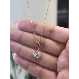 Collier pendentif en or massif avec diamant de laboratoire de qualité supérieure, 0,43 carat, VVS VS EF, cadeau d'anniversaire pour elle - Product Image 2