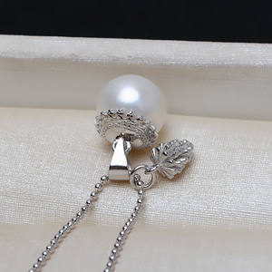 Collier en argent S925 avec pendentif en forme de cône de pin et support vide, bijoux fins à faire soi-même, accessoires pour perles 10-13, 3866 - Product Image 1