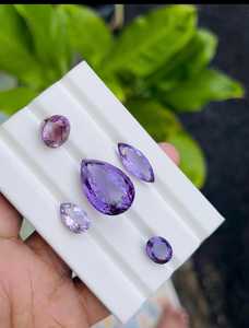 Pierres précieuses d'améthyste brésilienne naturelle de formes variées, pierres violettes en vrac pour la fabrication de bijoux, bagues, pendentifs, haute qualité - Product Image 1