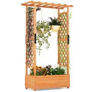 แปลงปลูกผักยกพื้นพร้อมโครงโค้งสวยงาม รั้วและประตูสำหรับกลางแจ้ง - Product Image 1
