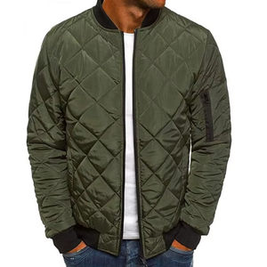 Veste bomber en nylon tendance pour homme, veste matelassée en diamant, vestes pour adultes, manteaux chauds rembourrés pour l'hiver, vêtements d'extérieur - Product Image 5