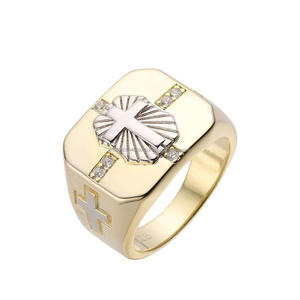 Anillo de Plata 925 de Primera Calidad con Diamante Cultivado en Laboratorio para Hombre, con Diseño Moderno con Acentos de Piedras, para Revendedores de Joyería al por Mayor - Product Image 1