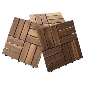 Dalles de terrasse en bois d'acacia vietnamien, finition mate contemporaine, antidérapantes, emboîtables, imperméables - Utilisation en extérieur, garantie de plus de 5 ans - Product Image 5