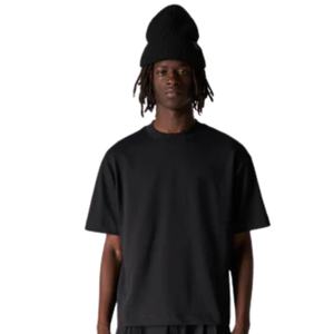 Camiseta Básica Negra de Algodón de Manga Corta para Hombre, Cuello Redondo, Ajuste Holgado, Estilo Urbano, Venta al por Mayor OEM - Product Image 5