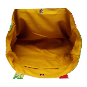 Bolsa de Lona Natural de 12 Onzas con Estampado Circular Colorido de Alta Moda, Forro Interior de Poliéster, para Compras o Regalos - Product Image 6