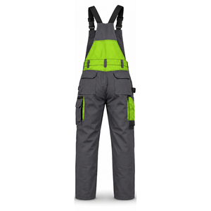 Salopette industrielle OEM pour hommes avec empiècements contrastants, poches porte-outils, boucles réglables – Vêtements de travail de charpentier, tenue de travail cargo - Product Image 2
