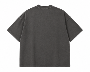 เสื้อยืดโอเวอร์ไซส์ผู้ชาย ผ้าฝ้ายเจอร์ซีย์ 100% แขนสั้น คอกลม พิมพ์ลายตัวอักษรเรียบง่าย ดีไซน์ลายปะ Peace Within Chaos - Product Image 2