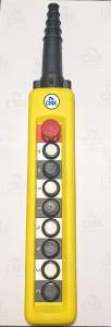 CMK Plastic Yellow Pendant Station Dual-<b>Speed</b> <b>Control</b> Hoist EOT Crane IP65 Rated 440V 10A 2-14 Push Button Emergency Stop 50000 - Product Image 5