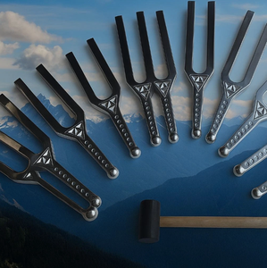 Handmade Giant Tuning Fork Set 528Hz & 432Hz, Sound Healing <b>Tool</b> Set of 2.. - Product Image 3