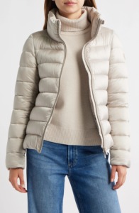 Chaqueta Acolchada para Mujer, Cuello Alto, Manga Larga, Color Sólido, Cierre de Cremallera, Abrigo de Invierno, Relleno de Poliéster - Product Image 6