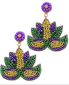 Pendientes y aros bordados a mano con cuentas de colores para bodas, fiestas, festivales, estilo étnico moderno, pendientes colgantes, moda boho. - Product Image 5