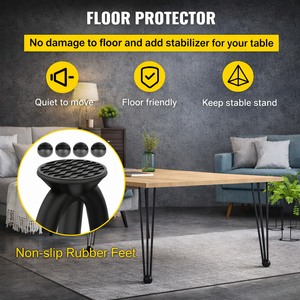 36" Metal Hairpin <b>Table</b> Legs 3 Robs <b>Set</b> 4 880lbs Capacity Metal Furniture Legs Stainless Steel Modern DIY <b>Dining</b> Desk EDPTBL021 - Product Image 2