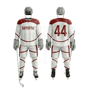 Nouveaux uniformes de hockey sur glace imprimés très demandés, 100 % polyester, logo personnalisé, sans manches, col en V, haute qualité pour usage décontracté - Product Image 2