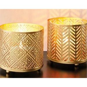 Ensemble de 3 porte-bougies décoratifs en métal découpé au laser, lanternes vintage pour décorations de Noël et de mariage - Product Image 6