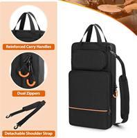 Oxford Fabric Durable Crossbody Bag with Zipper Closure and Padded Shoulder Strap for Drum Storage