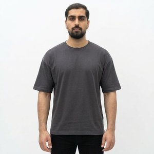 <b>Men's</b> Regular Fit Short Sleeve Solid <b>Navy</b> <b>Blue</b> Cotton Jersey <b>T</b>-<b>Shirt</b> O-Neck Casual Streetwear Breathable 220g - Product Image 4