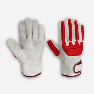 Gants de travail anti-coupure en Kevlar, niveau de protection contre les coupures ANSI/ISEA 5, avec trou pour le pouce, protection de la paume rouge résistante à l'abrasion - Product Image 1