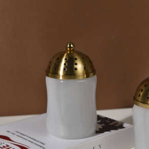 Quemador de incienso Bakhoor de mármol puro decorativo, color blanco natural, al por mayor, con red de acero, quemador de Bakhoor natural. - Product Image 3